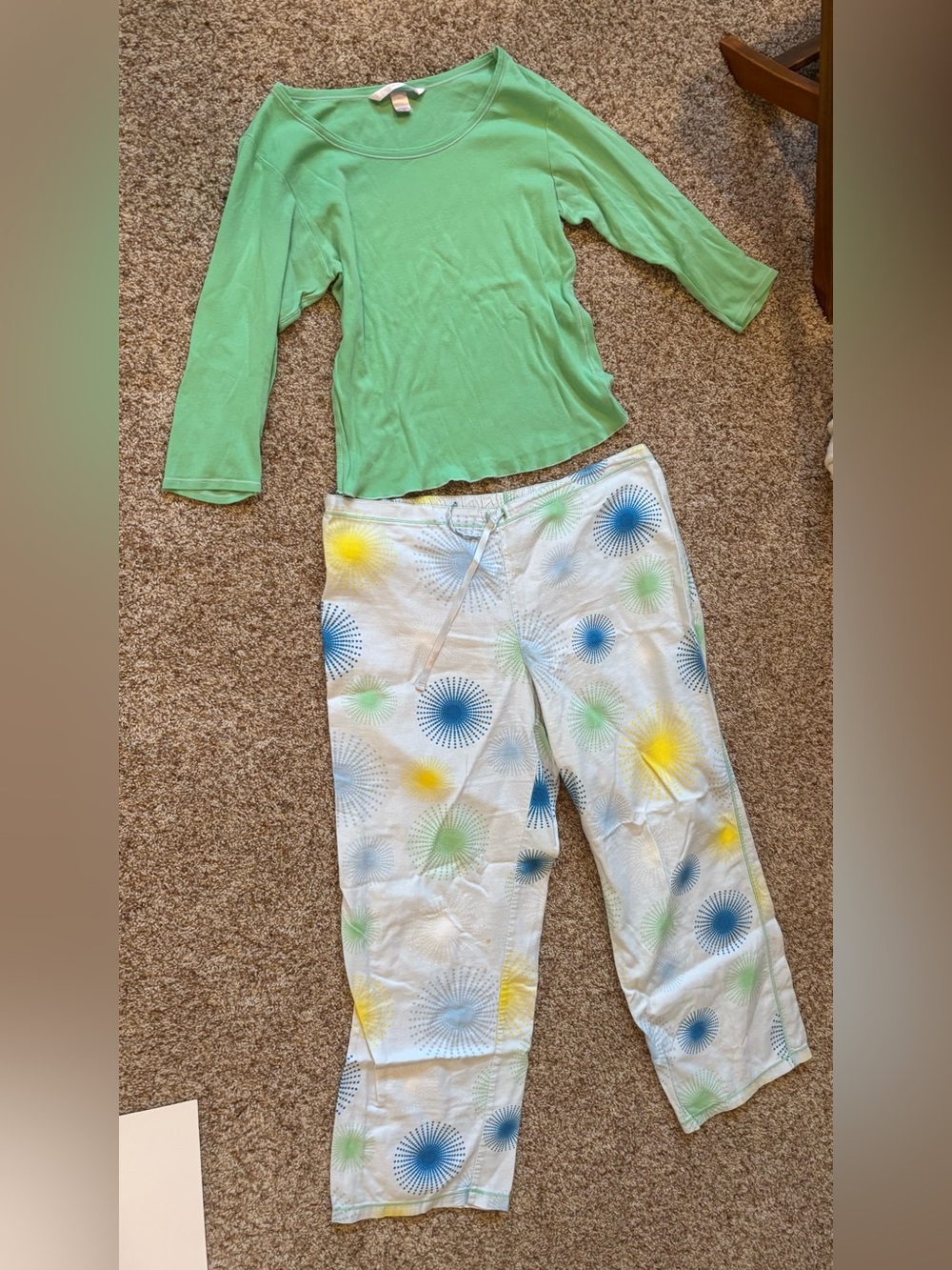 2000’s Victoria's Secret Mint Green Crew Neck Top and matching pants